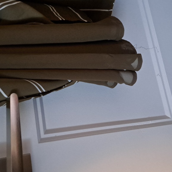 Ann Taylor Khaki Green Stripped Wrap Dress - Picture 6 of 9